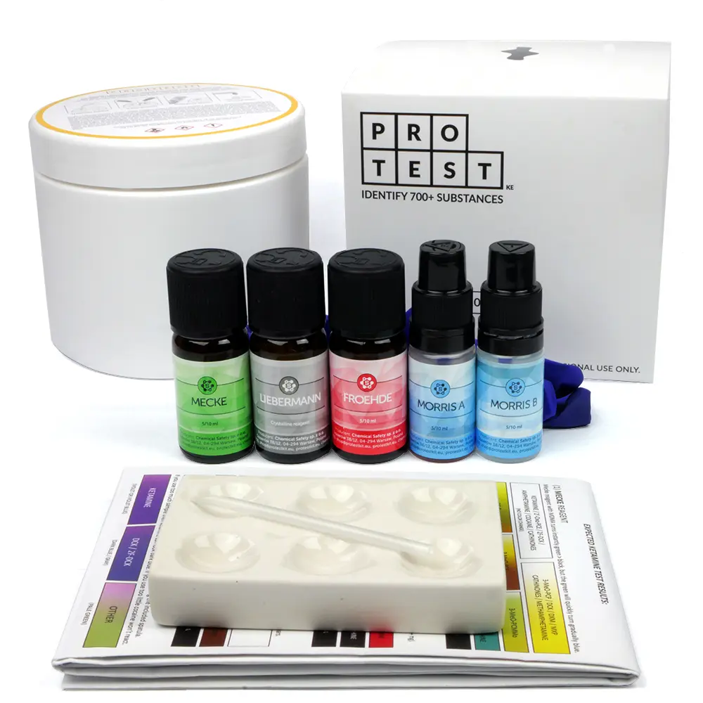 Ketamine Test Kit Ketamine test kit with reagent Morris, Liebermann, Froehde, Mecke